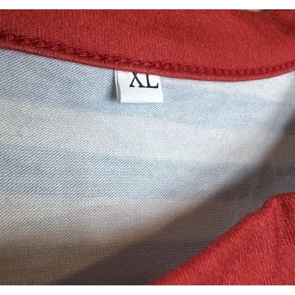 Red White Blue‎ sleeveless striped nautical patriotic USA shirt sz XL - Picture 2 of 4